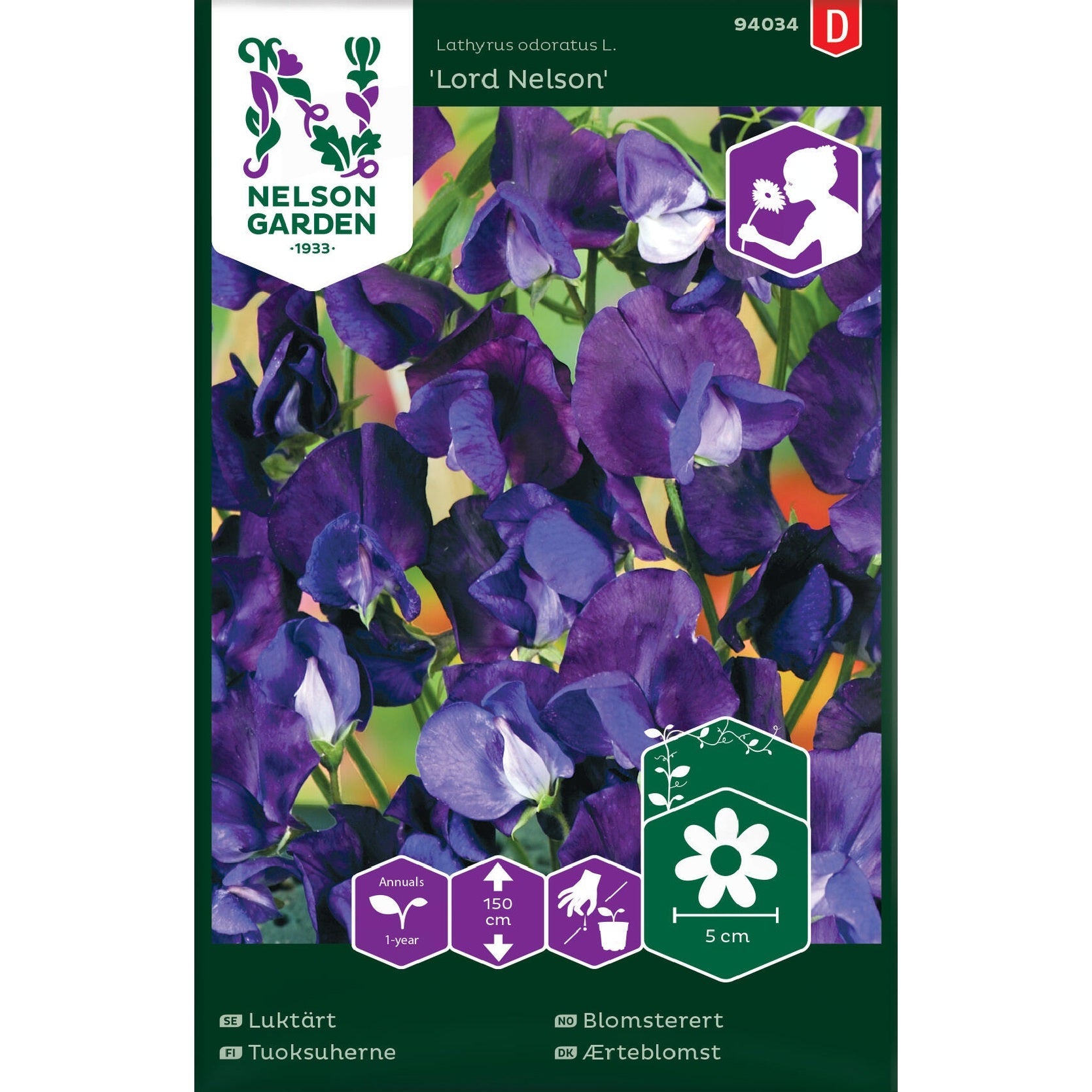 Luktärt, Lord Nelson, blå